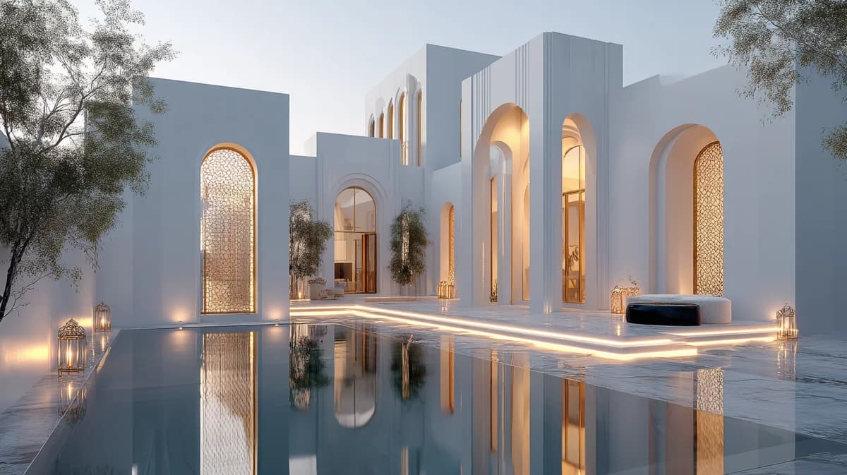 Exterior architectural visualisation of a hotel